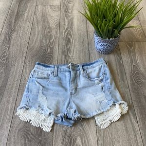 High Rise Jean Shorts